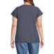 Women's Plus Size Short Sleeve Slub Wedge T-Shirt, Back