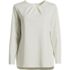 Women's Petite Pleat Neck Knit Top, Back