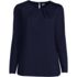 Women's Petite Pleat Neck Knit Top, Front