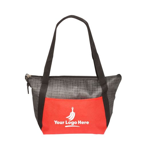Tonal Custom Logo Non Woven Insulated Cooler Tote Bag