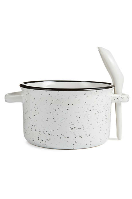 20oz Custom Logo Campfire Ceramic Soup Bowl with Spoon