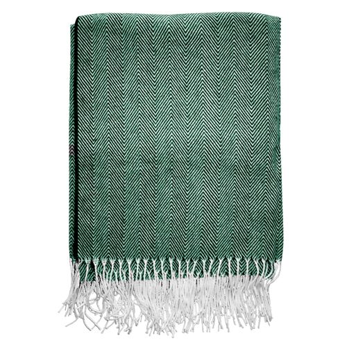 Eastport Herringbone Custom Embroidered Throw Blanket