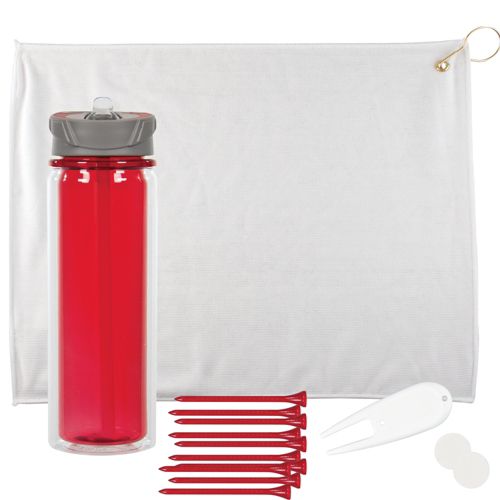 5 Piece Custom Logo Hydrate Golf Kit Water Bottle