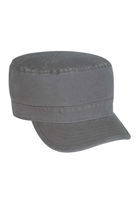 Washed Twill Custom Embroidered Military Cap with Short Visor