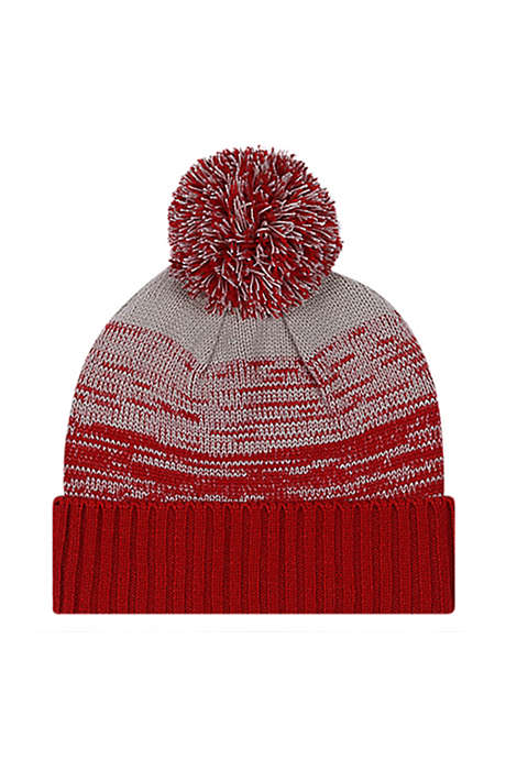 11 Inch Custom Logo Knit Cuffed Beanie Winter Hat with Pom