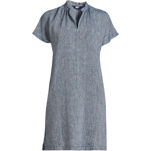 Linen Button Dresses | Lands' End