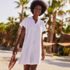Women's Linen Dolman Sleeve Peasant Above Knee Dress, alternative image