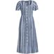 Women's Petite Linen Sweetheart Button Front Midi Dress, Front