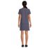 Women's Slub Short Sleeve V Neck Above Knee T Shirt Dress, Back