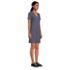 Women's Slub Short Sleeve V Neck Above Knee T Shirt Dress, alternative image