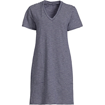 Shirtkleid aus Flammgarn-Jersey mit kurzen Ärmeln für Damen image number 0