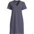 Women's Slub Short Sleeve V Neck Above Knee T Shirt Dress, Front