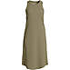 Women's Plus Size Cotton Rib Sleeveless Midi Tank Dress, Front
