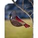 Evergreen Cardinal Shape Metal Bird Feeder, Front