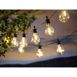 Evergreen 10 Outdoor Solar Patio String Lights - 74 inches, Front