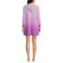 Women's Cotton Jersey Long Sleeve Hooded Swim Cover-up Dress, Back