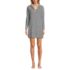 Women's Cotton Jersey Long Sleeve Hooded Swim Cover-up Dress, Front