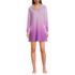Women's Cotton Jersey Long Sleeve Hooded Swim Cover-up Dress, Front