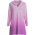 Women's Cotton Jersey Long Sleeve Hooded Swim Cover-up Dress, Front