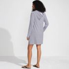 Women's Cotton Jersey Long Sleeve Hooded Swim Cover-up Dress
