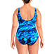 Women's Plus Size Chlorine Resistant Scoop Neck High Leg Soft Cup Tugless Sporty One Piece Swimsuit, Back