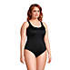 Women's Plus Size Chlorine Resistant Scoop Neck High Leg Soft Cup Tugless Sporty One Piece Swimsuit, alternative image