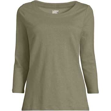 Shirt aus Leinenmix mit 3/4-Ärmeln für Damen image number 1