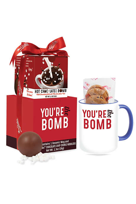 Mrs Fields Custom Logo Mug Hot Chocolate Bomb Cookie Gift Set