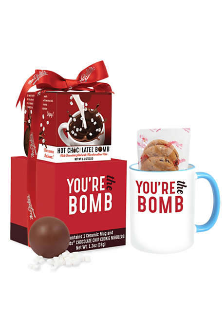 Mrs Fields Custom Logo Mug Hot Chocolate Bomb Cookie Gift Set