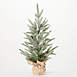 Sullivans 25.5" Artificial Pine Christmas Tree with Burlap Sack Base, Front