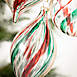 Sullivans Green and Red Striped Christmas Glass Ornaments - Set of 3, alternative image