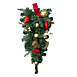 Northlight 30" Artificial Red and Gold Pine Cone Cedar Christmas Teardrop Swag, Front