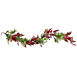 Northlight 5' Artificial Frosted Red Berry and Pine Christmas Garland, Front