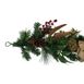 Northlight 6' Artificial Burlap Poinsettia Mixed Pine and Berries Christmas Garland, alternative image