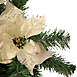 Northlight 32 inch Artificial Gold Poinsettia Christmas Teardrop Swag, alternative image