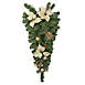 Northlight 32 inch Artificial Gold Poinsettia Christmas Teardrop Swag, Front