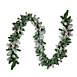 Northlight 9' Pre Lit Clear Lights Artificial Heavily Flocked Pine Christmas Garland, Front