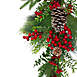 Northlight 28" Artificial Berry Pine and Eucalyptus Christmas Teardrop Swag, alternative image