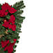 Northlight 30" Artificial Red Poinsettia and Gold Pine Cone Christmas Teardrop Swag, alternative image