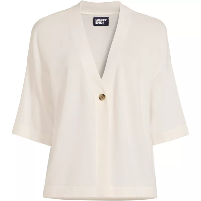 Women's Petite Light Kimono Cardigan, Front
