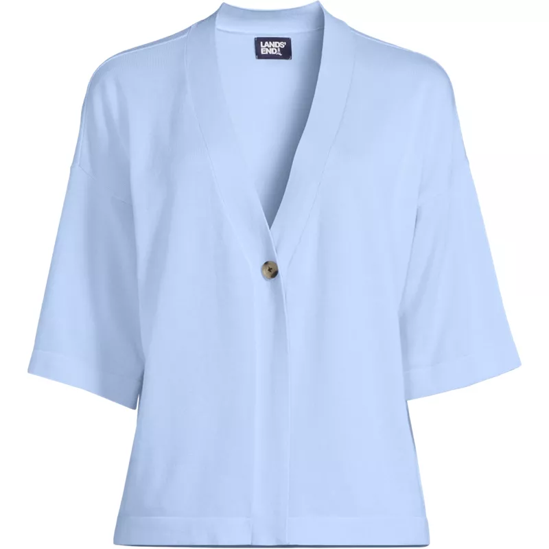 Women's Petite Light Kimono Cardigan, Front