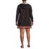 Women's Plus Size Cotton Jersey Long Sleeve Hooded Swim Cover-up Dress, Back