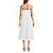 Women's Linen Sleeveless Halter High Neck Midi Dress, Back