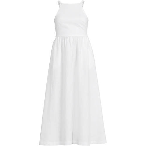 Women's Linen Sleeveless Midi Dress - Secondary