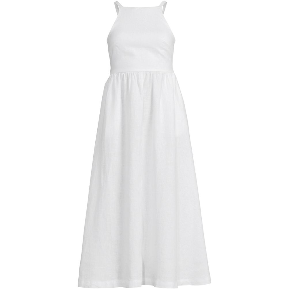 Women's Linen Sleeveless Midi Dress