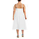 Women's Plus Size Linen Sleeveless Halter High Neck Midi Dress, Back