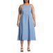 Women's Plus Size Linen Sleeveless Midi Dress, Front