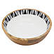 Saro Lifestyle Arrow Trim Design Enamel Wood Serving Bowl, alternative image