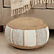 Saro Lifestyle Boho Woven Jute Cotton Floor Pouf, alternative image