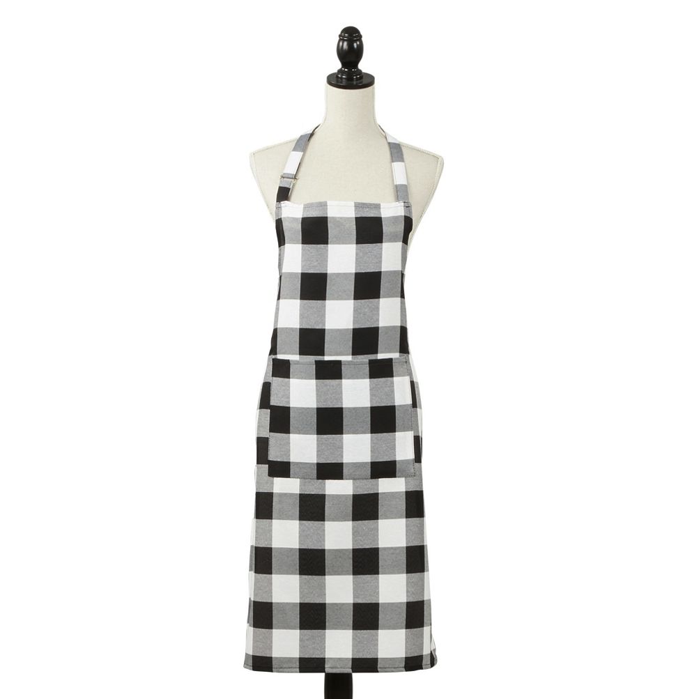 Black Brown Checkered Apron Cute Apron Brown Plaid Checker 